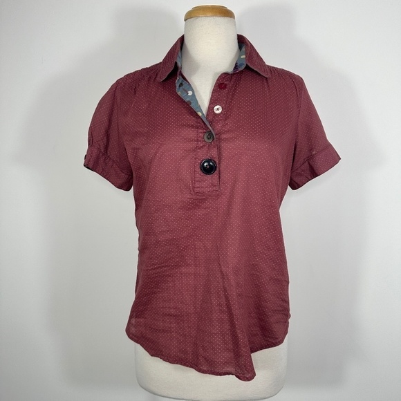 Isabella Sinclair Button Parade Blouse 100% Cotton Size Small - Picture 1 of 12